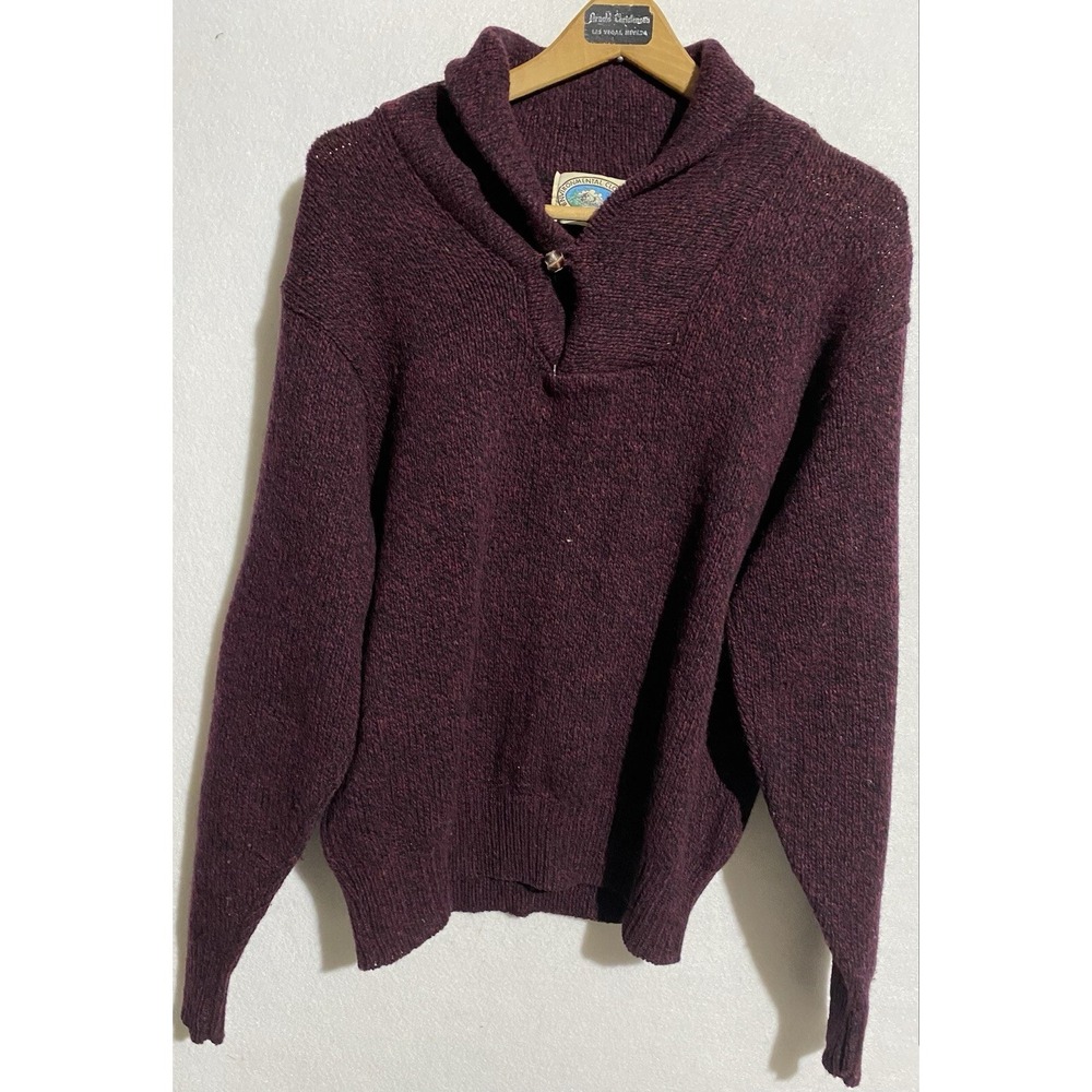 VTG Environmental Clothing Co Sweater Cowl Neck Wool Blend Mens Medium